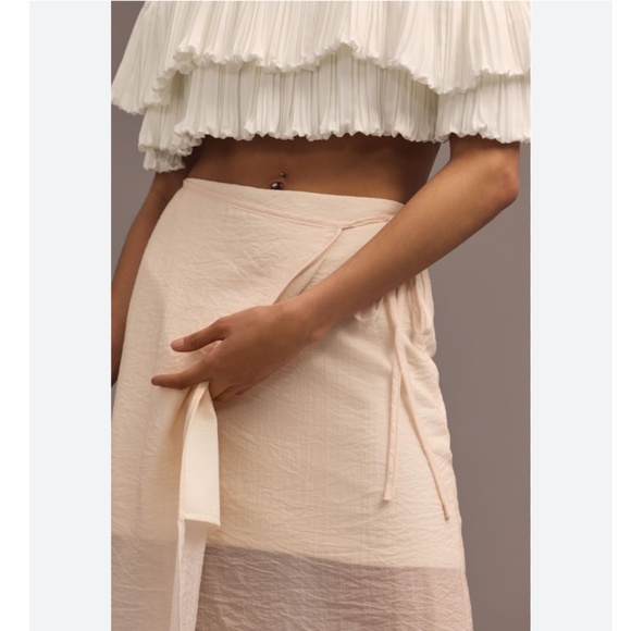 Brand New SUNDAY IN BROOKLYN SHEER WRAP SKIRT - Picture 3 of 9